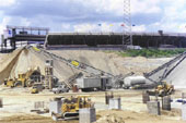 Crushing on-site for the construction of the New England Patriots Gillette/CMGI stadium.